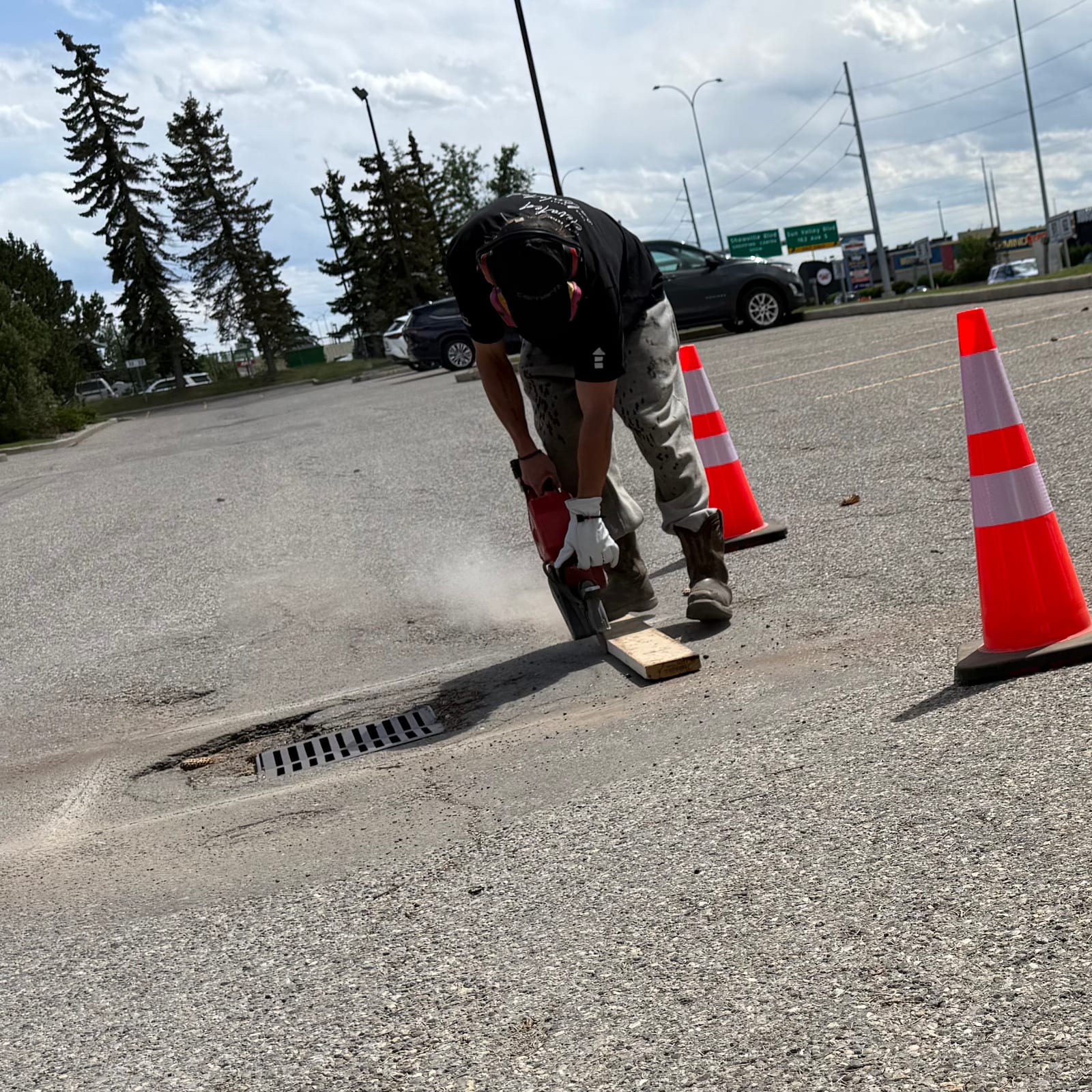 Asphalt repair work by Wolf YYC Calgary